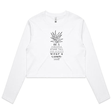 Pineapple Crown - AS Colour - Women's Long Sleeve Crop Tee