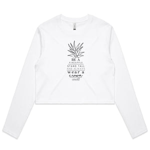 Pineapple Crown - AS Colour - Women's Long Sleeve Crop Tee