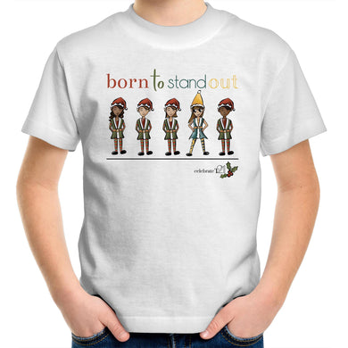 Christmas – ‘Born To Stand Out’ – Girl AS Colour Kids Youth Crew T-Shirt
