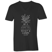 Load image into Gallery viewer, Pineapple Crown - AS Colour Tarmac - Mens V-Neck Tee