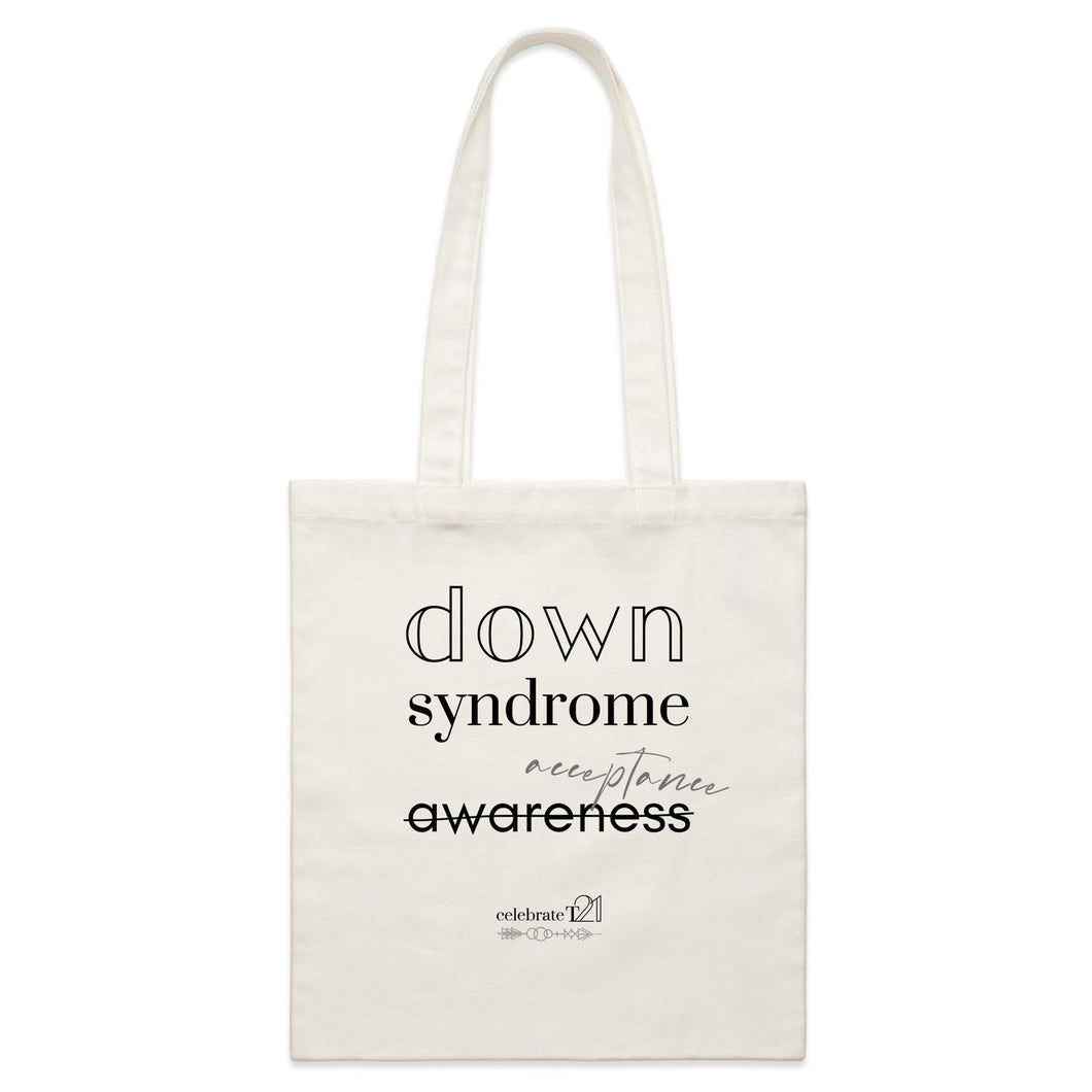 Down Syndrome Acceptance BOOK RELEASE - AS Colour- Parcel Canvas Tote Bag