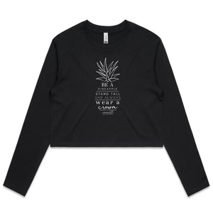 Pineapple Crown - AS Colour - Women's Long Sleeve Crop Tee