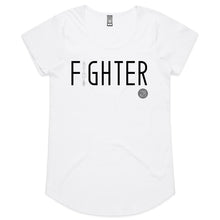 Load image into Gallery viewer, FIGHTER Word Collection –  AS Colour Mali - Womens Scoop Neck T-Shirt