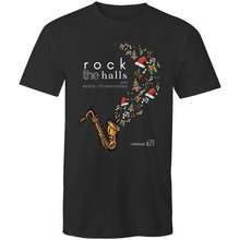 Load image into Gallery viewer, Rock The Halls - 2 designs AS Colour Staple - Mens T-Shirt