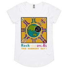 Load image into Gallery viewer, WDSD Harmony Day and Rock Your Socks - AS Colour Mali - Womens Scoop Neck T-Shirt
