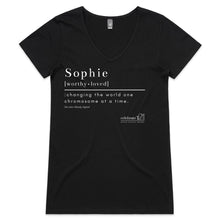 Load image into Gallery viewer, CUSTOM ORDER FOR  Sophie - AS Colour Bevel - Womens V-Neck T-Shirt