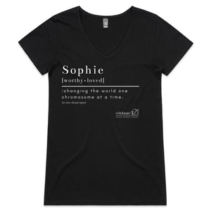 CUSTOM ORDER FOR  Sophie - AS Colour Bevel - Womens V-Neck T-Shirt