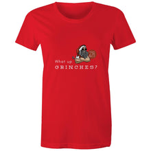 Load image into Gallery viewer, What Up Grinches? Alexis Schnitger Design 2022 - AS Colour - Women&#39;s Maple Tee