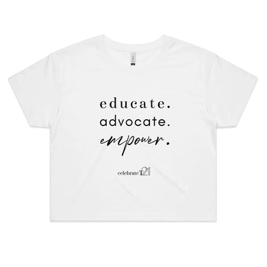 Educate Advocate Empower OCT21 - AS Colour - Women's Crop Tee