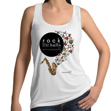 Load image into Gallery viewer, Rock The Halls - 2 designs AS Colour Tulip - Womens Singlet