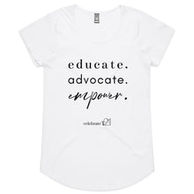 Load image into Gallery viewer, Educate Advocate Empower OCT21 -  AS Colour Mali - Womens Scoop Neck T-Shirt