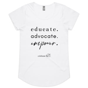 Educate Advocate Empower OCT21 -  AS Colour Mali - Womens Scoop Neck T-Shirt