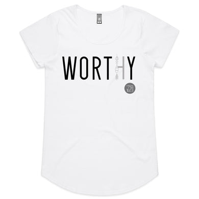 WORTHY Word Collection – AS Colour Mali - Womens Scoop Neck T-Shirt