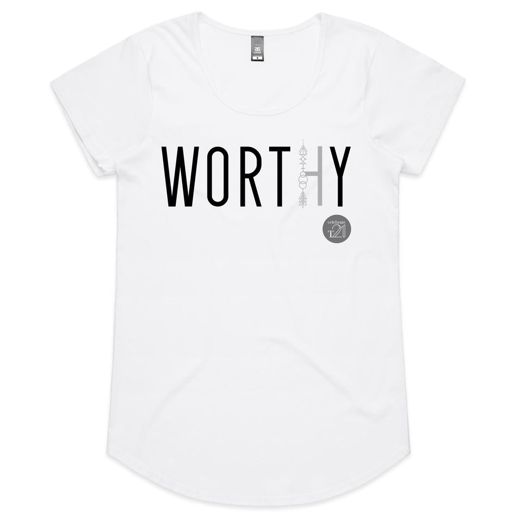 WORTHY Word Collection – AS Colour Mali - Womens Scoop Neck T-Shirt