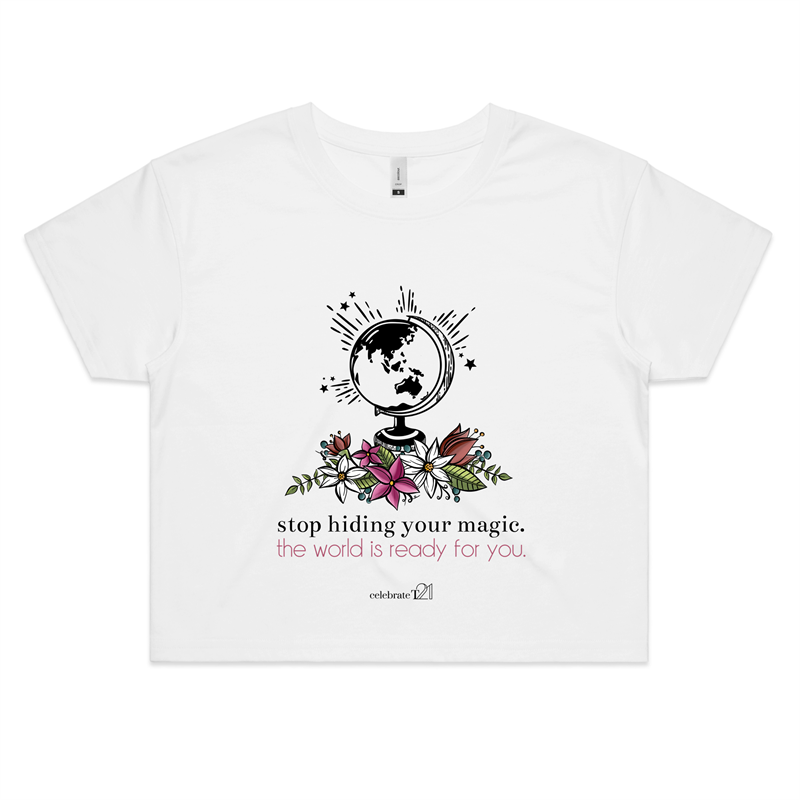 The World Is Ready -AS Colour - Womens Crop Tee