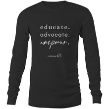 Load image into Gallery viewer, Educate Advocate Empower OCT21 - AS Colour Base - Mens Long Sleeve T-Shirt