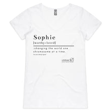 Load image into Gallery viewer, CUSTOM ORDER FOR  Sophie - AS Colour Bevel - Womens V-Neck T-Shirt