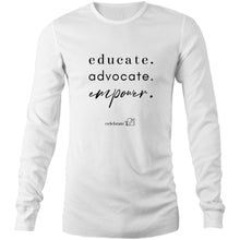 Load image into Gallery viewer, Educate Advocate Empower OCT21 - AS Colour Base - Mens Long Sleeve T-Shirt