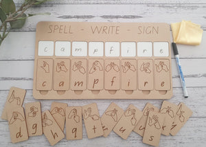 Auslan Alphabet Learning Board - Spell - Write - Sign - Educational Resources Sign Language Australia