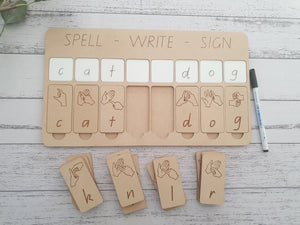 Auslan Alphabet Learning Board - Spell - Write - Sign - Educational Resources Sign Language Australia